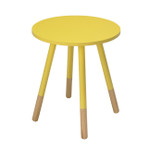 Costa Yellow and Light Wood Side Table