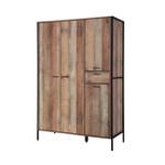 Hoxton Rustic 4 Door 1 Drawer Wardrobe