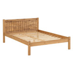 Maya Distressed Wax Pine Bed Frame (4'6" Double)