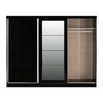 Nevada Black Gloss 3 Door Sliding Wardrobe