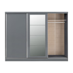 Nevada Grey Gloss 3 Door Sliding Wardrobe