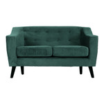 Ashley Green Velvet Button Back 2 Seater Sofa