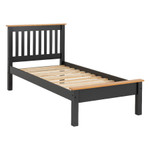 Monaco Grey and Oak Pine Low Foot End Bed Frame (3' Single)