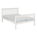 Monaco White Pine High Foot End Bed Frame (4'6" Double)