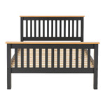 Monaco Grey and Oak Pine High Foot End Bed Frame (5' King)