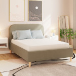 Florence Mushroom Boucle Ottoman Bed Frame (5' King) 