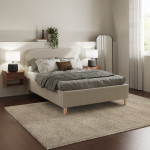 Florence Stone Boucle Ottoman Bed Frame