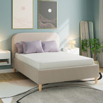 Florence Stone Boucle Ottoman Bed Frame (5' King) 