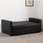 Astoria Black Faux Leather Sofa Bed