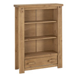 Tortilla Distressed Waxed Pine 1 Drawer Bookcase 