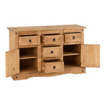 Corona Pine 2 Door 5 Drawer Sideboard