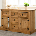 Corona Pine 2 Door 5 Drawer Sideboard