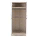 Nevada Grey Gloss and Oak 2 Door Wardrobe