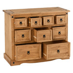 Corona Pine 9 Drawer Merchants Chest 