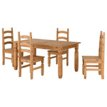 Corona Pine 5' Table Dining Set with 4 Chairs