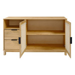 Corona Pine and Rattan 2 Door 2 Drawer Sideboard