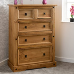 Corona Pine 3+2 Drawer Chest