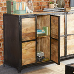 Ascot Industrial Reclaimed Wood and Metal Large Sideboard