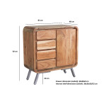 Aspen Reclaimed Solid Wood 1 Door 4 Drawer Sideboard