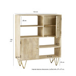 Light Gold Reclaimed Wood 2 Door Display Cabinet