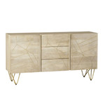 Light Gold Reclaimed Wood 2 Door 3 Drawer Sideboard