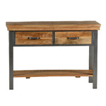 Metropolis Industrial 2 Drawer Console Table