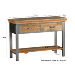 Metropolis Industrial 2 Drawer Console Table