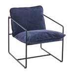 Tivoli Retro Blue Fabric Occasional Chair
