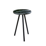 Opal Natural Black Marble Side Table