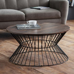 Jersey Walnut Round Wire Coffee Table