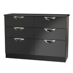 Camden Black Gloss 6 Drawer Chest