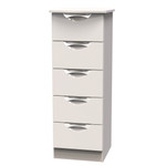 Camden Kashmir Gloss 5 Drawer Narrow Bedside Cabinet