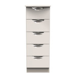 Camden Kashmir Gloss 5 Drawer Narrow Bedside Cabinet