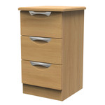 Camden Modern Oak 3 Drawer Bedside Cabinet