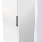 Camden White Gloss 2 Door Mirrored Wardrobe