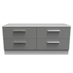 Contrast Dusk Grey and White 4 Drawer Bed Box