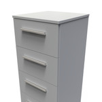 Contrast Dusk Grey 4 Drawer Bedside Cabinet