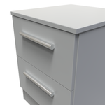 Contrast Dusk Grey 2 Drawer Bedside Cabinet