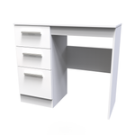 Contrast White Gloss and Matt 3 Drawer Dressing Table