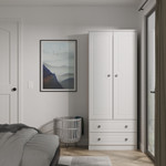Pembroke Grey Ash 2 Door 2 Drawer Wardrobe