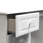 Crystal White Ash 3 Drawer Vanity Table