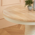 Chatsworth Cream and Oak Round Extending Dining Table