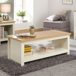 Lancaster Cream Coffee Table with Shelf