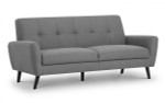 Monza Grey 3 Seater Fabric Sofa