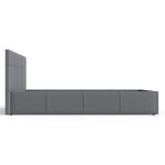 End Lift Ottoman Bed in Grey Faux Leather (3' Single)