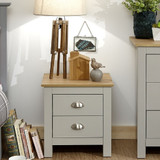 Lancaster Grey 2 Drawer Bedside