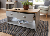 Lancaster Grey 2 Drawer Coffee Table