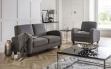 Vivo Dusk Grey 2 Seater Chenille Fabric Sofa