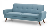 Monza Blue 3 Seater Fabric Sofa