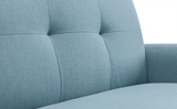 Monza Blue 3 Seater Fabric Sofa